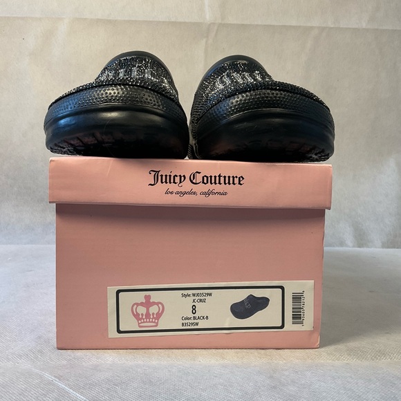 Juicy Couture  Rhinestone Comfort Clogs Sparkly Black - Size 8 - Picture 10 of 13